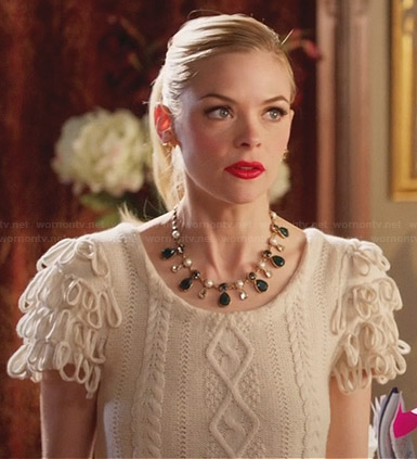 Lemon’s white cable knit sweater on Hart of Dixie