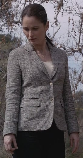Lisbon’s grey tweed snap-button blazer on The Mentalist