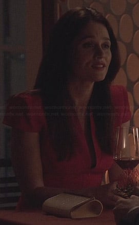Lisbon’s red cap sleeve dress on The Mentalist