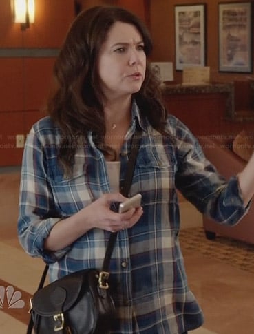 Sarah’s blue plaid shirt on Parenthood