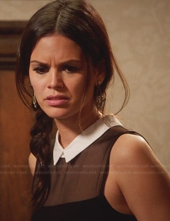 Zoe’s black illusion dress with white collar on Hart of Dixie