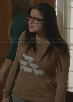 Alex’s sheep print sweater on Modern Family
