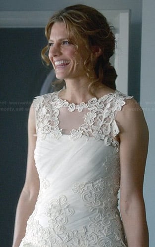 Beckett’s wedding dress on Castle