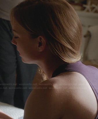 Emily’s purple racer back tank top on Revenge