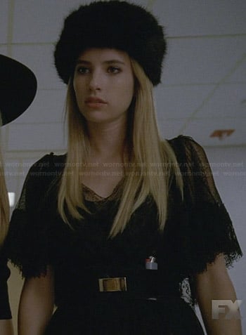 Madison’s black lace maxi dress on American Horror Story