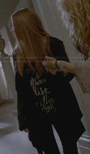 Zoe’s “Moon Rise Night Flight” top on American Horror Story