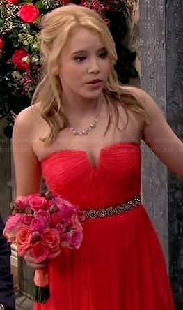Lennox’s bridesmaid dress on Melissa and Joey