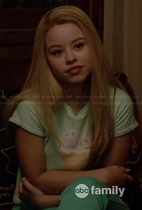 Mariana’s green ice cream tee on The Fosters