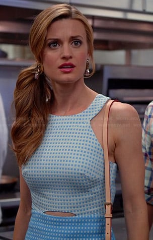 Paige’s blue two tone cutout dress on Royal Pains