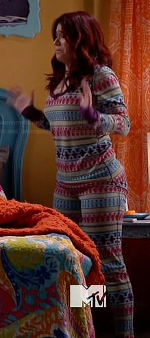 Tamara’s multi colored pajamas on Awkward