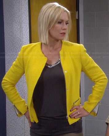 Charlie’s yellow tweed jacket on Mystery Girls