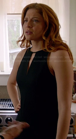 Julia’s black keyhole dress at the funeral on Under the Dome