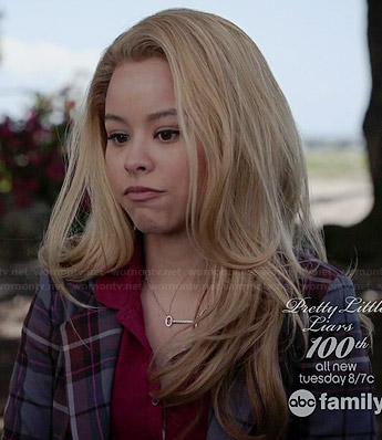 Mariana’s grey plaid blazer on The Fosters