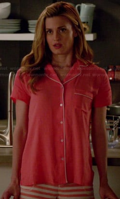 Paige’s pink pajamas on Royal Pains