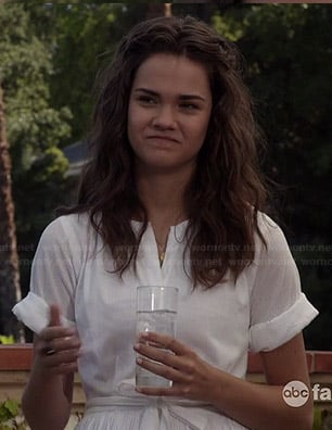 Callie’s white shirtdress on The Fosters