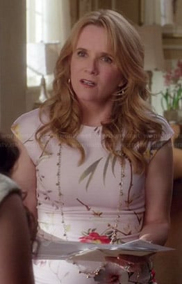 Kathryn’s floral cap sleeve dress on Switched at Birth
