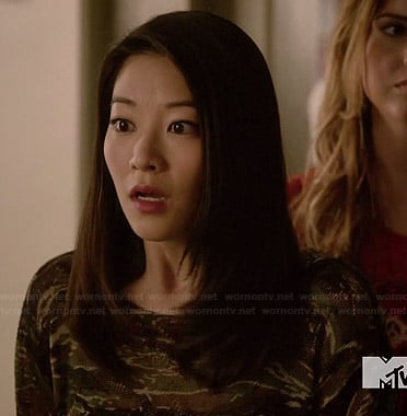 Kira’s camo sweater on Teen Wolf