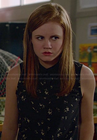 Norrie’s tiny people printed top on Under the Dome