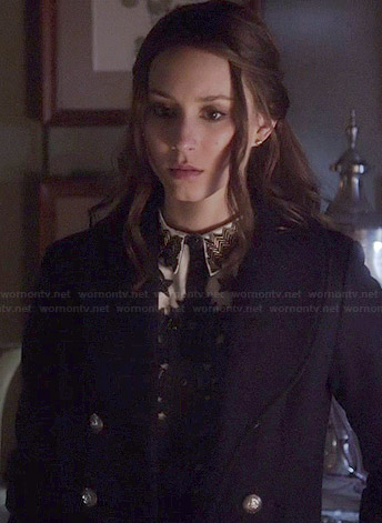 Spencer’s blue and white star print shirtdress on Pretty Little Liars