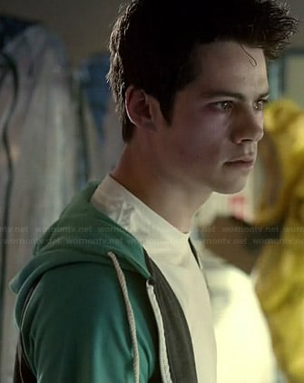 Stiles’s grey and green hoodie on Teen Wolf