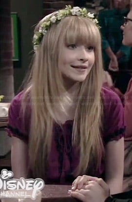 Maya’s pink embroidered hippie top on Girl Meets World