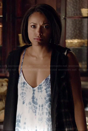 Bonnie’s tie dyed cami dress on The Vampire Diaries