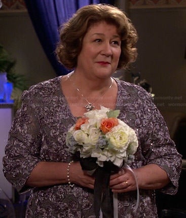 Carol’s rosette embellished jacket and top on The Millers