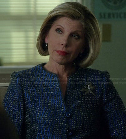 Diane’s blue tweed jacket on The Good Wife