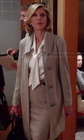 Diane’s houndstooth coat on The Good Wife