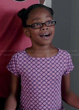 Diane’s pink foulard printed dress on Black-ish