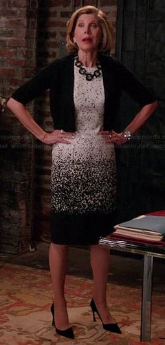 Diane’s ombre printed dress on The Good Wife
