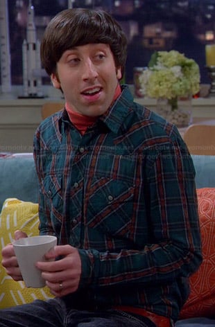 Howard’s green plaid shirt on The Big Bang Theory