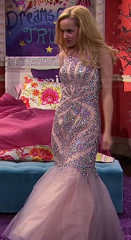 Liv’s embellished mermaid gown on Liv and Maddie