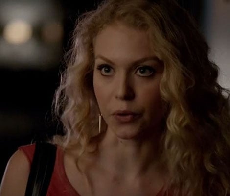 Liv’s gold dagger earrings on The Vampire Diaries