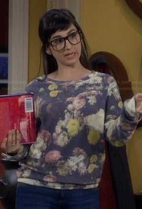 Mandy’s floral sweatshirt on Last Man Standing