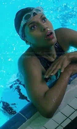 Olivia’s black and white cutout swimsuit on Scandal