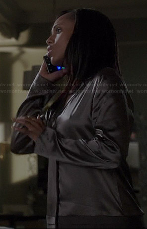 Olivia’s grey satin pajamas on Scandal