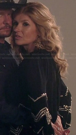 Rayna’s black beaded blouse on Nashville