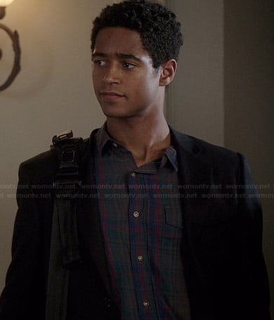 Wes’s grey, red and green plaid shirt on How to Get Away with Murder