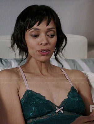 Camille’s green lace chemise on Bones