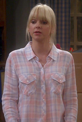 Christy’s pastel plaid shirt on Mom