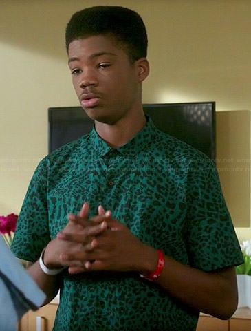 Dash’s green leopard print shirt on Red Band Society