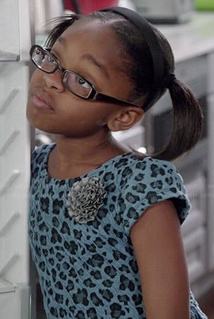 Diane’s blue leopard print dress on Black-ish