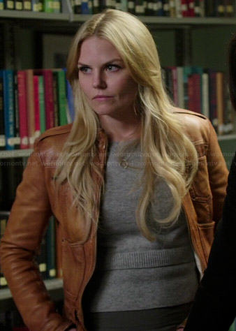 Emma’s grey layered sweater on Once Upon a Time