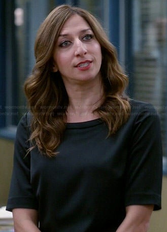 Gina’s black split back crop top on Brooklyn Nine-Nine