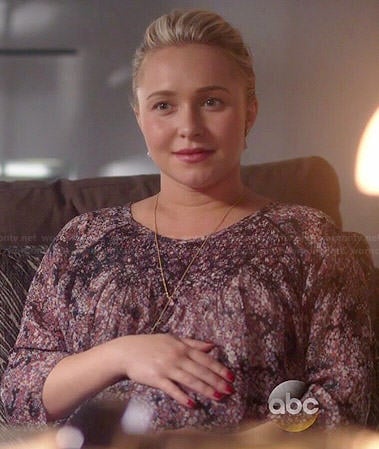 Juliette’s floral and lace print blouse on Nashville