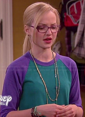 Maddie’s green and purple baseball tee on Liv and Maddie