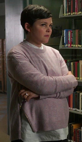 Mary’s purple side zip sweater on Once Upon a Time
