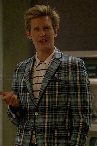 Nolan’s blue plaid jacket on Revenge