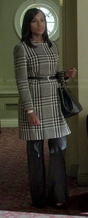 Olivia’s houndstooth coat on Scandal